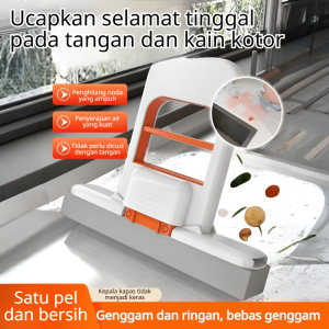 Lap Kain Tanpa Tangan Kain Lap Efek Pembersihan Yang Baik Basah Dan Kering Pel Mini Genggam Tahan Lama