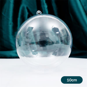 20Pcs DIY Fillable Hollow Balls / Transparent Plastic Baubles / Xmas Tree Hanging Ornaments / Valentines Birthday Party Gifts Box Decor Supplies