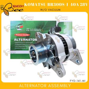 QUEEN BEE Komatsu BR300S-1 Excavator ALTERNATOR ASSEMBLY 40A 28v FYD-141-MI w/o Vacuum KHYBRID BRAND