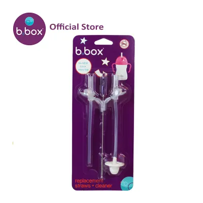 B.Box BBox Sippy Cup Replacement Straw + Clean Brush ( 2 straw + 1 brush)