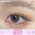 คอนแทคเลนส์ Many Lens รุ่น Angie สี Brown ราย 3 เดือน ปกติ/สายตาสั้น -0.50-10.00. 