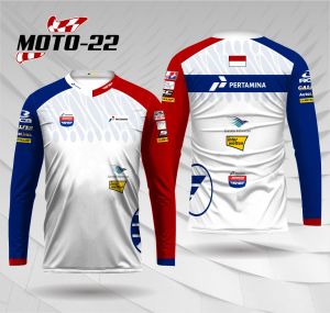 Jersey mandalika racing team indonesia MotoGP 2022 jersey olahraga pakaian olahraga kaos olahraga lengan pendek 01