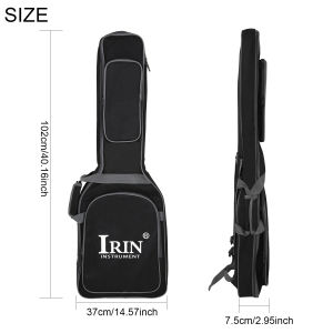IRIN Electric Guitar Bag Gig Case 10mm/20mm Thicken Waterproof Oxford Cloth Bag Guitar Musical Instrument Storage Backpack2026