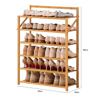🇸🇬NestHome🇸🇬 FINNIAN Foldable Shoe Rack / Moso Bamboo / 4 Tier / 5 Tier / 6 Tier / Pre-Assemble / SG