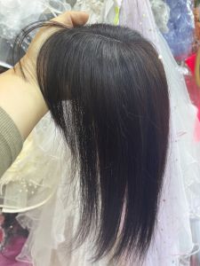 แผ่นปิดผมบางผมแท้ 100% ฐานกว้าง9*14Cm ผมยาว30Cm.ทอมือหนังเเสก หนังหัวเหมือนจริง