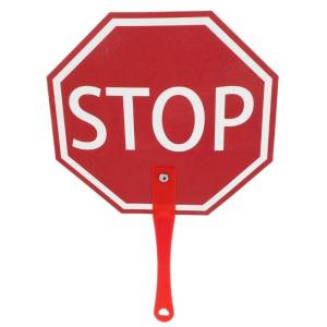 Plastic English Learning Tool Handheld Go/Staop Sign Double Side Street Warning Sign Teaching Aid For Classroom Teaching