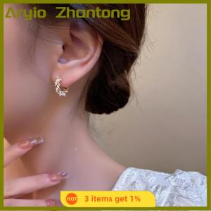 Aryio 1Pair New Simple Temperament Circle Earrings Fashion Small Versatile Earrings Womens Jewelry