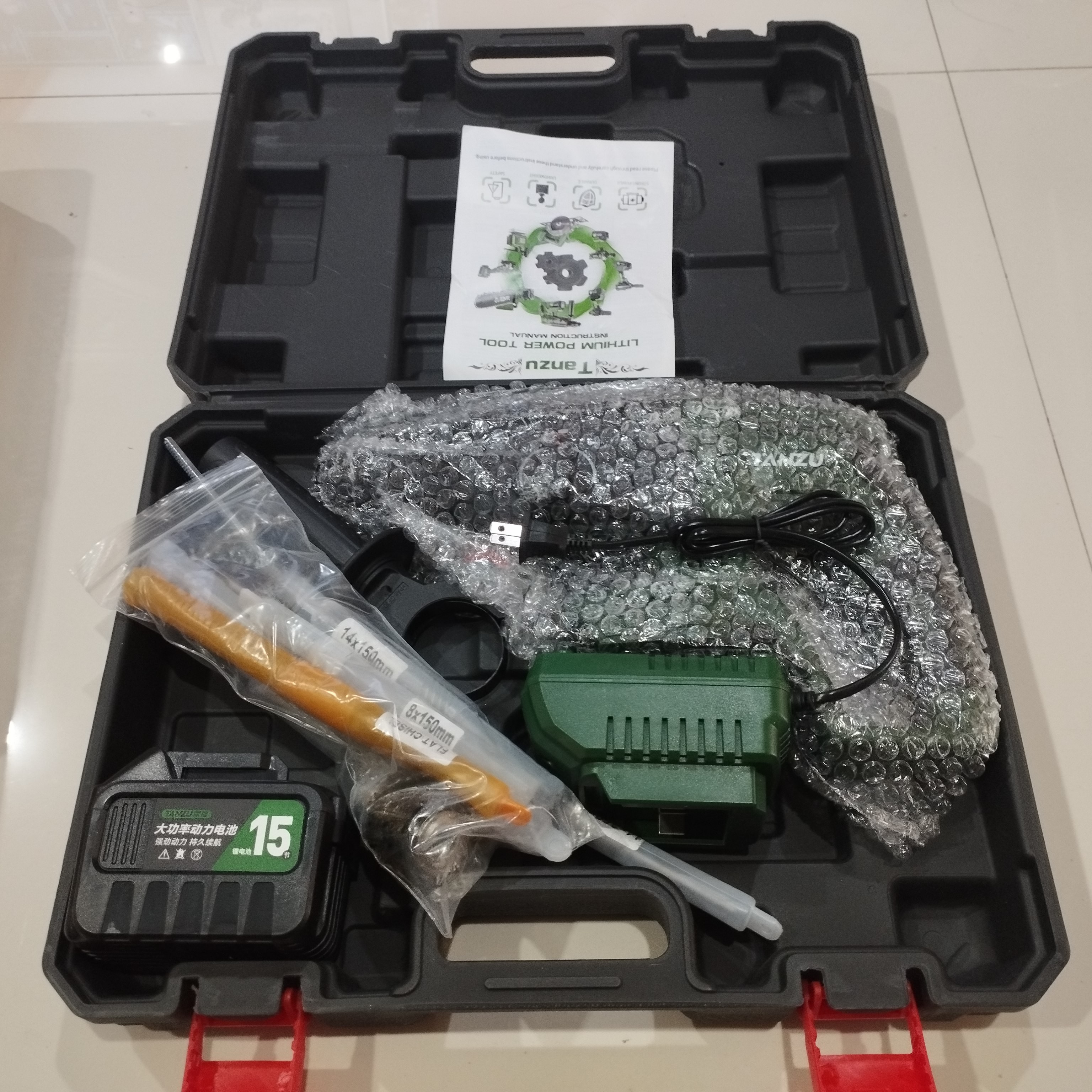 TANZU รุ่น TZ-Z-100 สว่านโรตารี่ สว่านไร้สาย มอเตอร์ไร้แปรงถ่าน สว่านกระแทกไร้สาย สว่านโรตารี่ไร้สาย สว่านเจาะผนังปูน 21V
