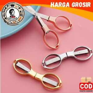 GUNTING LIPAT FOLDING PORTABLE POCKET SCISSORS STAINLESS STEEL SERBAGUNA