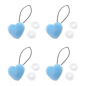 4pcs Invisible Duvet Clips Heart-Shaped Bed Sheet Clamps Multiple Color