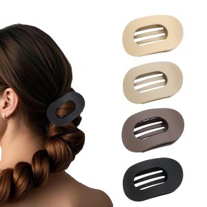 5 PCS Large Matte Rectangle Hair Claw Clips for Women Hair Clips 5 pcs large matte rectangle claw clips for women neutral jaw clips for thick thin hair buns twists and half-up styles