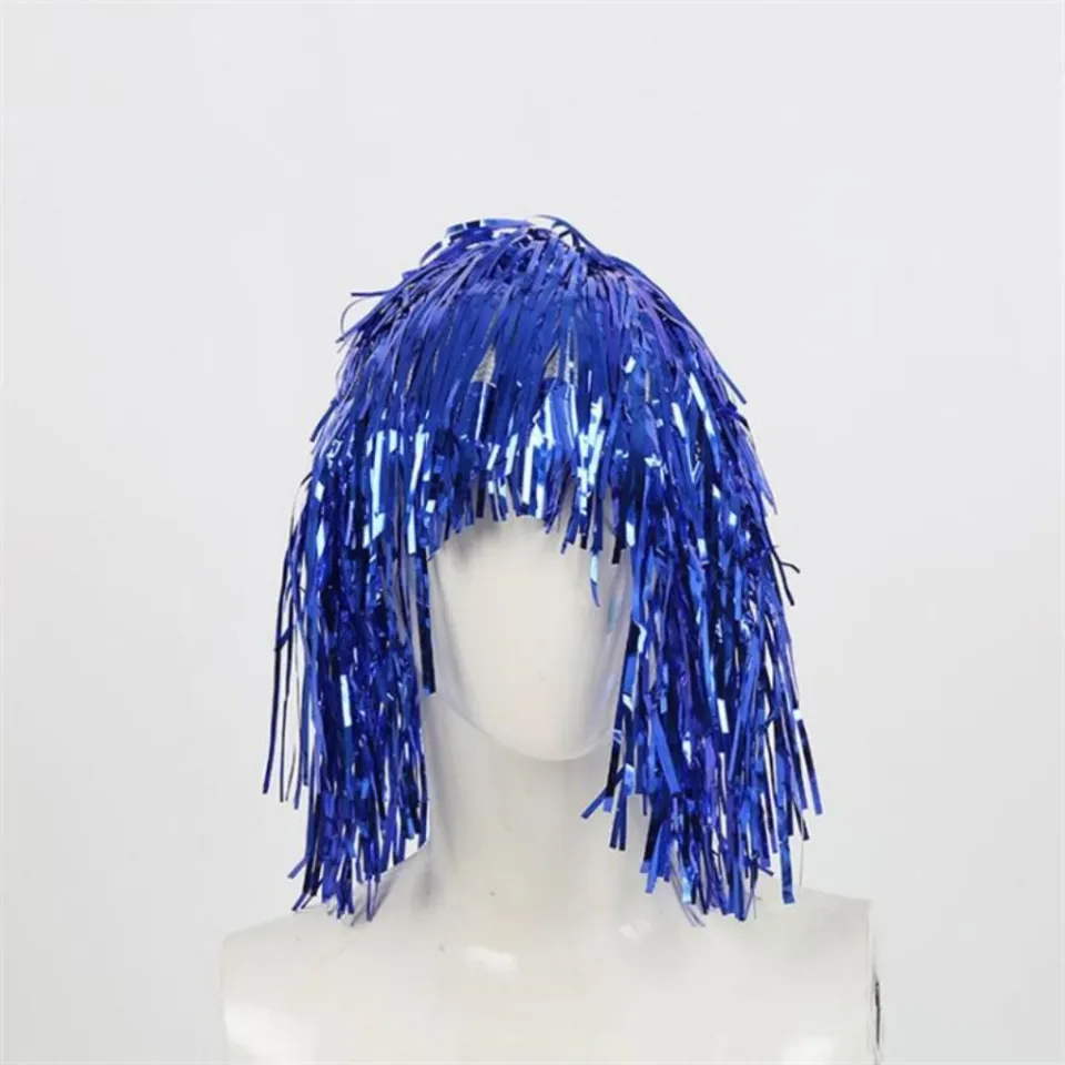 Blue hotsell glitter wig