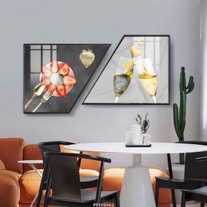 Bộ 2 Tranh TREO TƯỜNGtranh tráng gương tranh pha lêTRANH HIỆN ĐẠI TRANH PVP-2X18