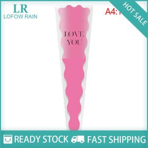 LF Wholesale✨Flash Sale ✨ 10pcs Single Rose Sleeves Flower Wrapping Bag Bouquet Packaging Bags Clear Cellophane Floral Wrappers For Valentines Day