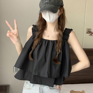 KDAShop ฮิตสุด เสื้อแฟชั่นน่ารักๆ สำหรับผู้หญิง สไตล์เวียดเอยเวียดใจ มาแรงในตอนนี้ ดีไซน์สายเดี่ยว ชายเสื้อระบาย 2 ชั้น ลุคลูกหนูหวานฉ่ำ มี 4 สี แมทซ์ได้ทุกโอกาส สาวเทสดีต้องมีติดตู้