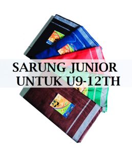 SARUNG ATLAS JUNIOR VARIASI LENGKAP/SARUNG ANAK WADIMOR HITAM/SARUNG BATIK JUNIOR/ALARBY POLOS HITAM