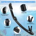 Snorkeling Gear for Adults, Snorkel Mask Snorkel Set, Dry Top Snorkeling Gear for Adults, 180 ° Panoramic Wide View Anti-Fog Tempered Glass Scuba Diving Mask for Snorkeling Swimming Travel. 