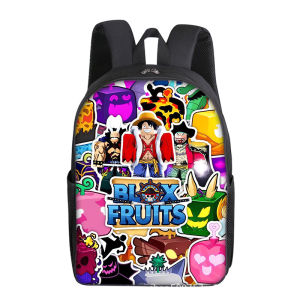 New  Blox Fruits backpack student childrens single and double layer schoolbag as a gift for children to start school