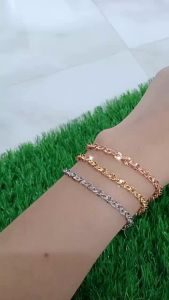 Gelang rantai nori ukir + 1 bel + 1 bunga ukir /gelang perak asli silver 925 lapis emas/ gelang perak asli silver 925 lapis emas/ gelang fashion wanita terbaru