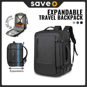 SAVE Expandable Travel Backpack 180° Wide Open Carry On Cabin Bag Beg Laptop Beg Galas Waterproof Large Beg Balik Kampung B44