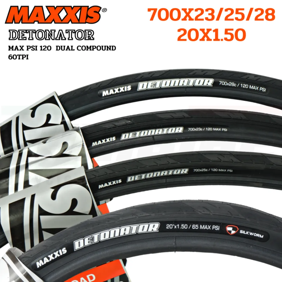 ยางนอกจักรยานขอบลวด MAXXIS DETONATOR ขนาด 700X23 700X25 700X28