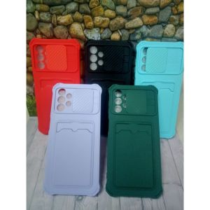 Case Samsung A13 4G ( 2022 ) Camshield Design Bergaris Camera Protect With Slot Card