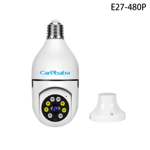 Carpbaba E27 bóng đèn Wifi Camera giám sát đầy màu sắc nhìn trong đêm 360 ° Bút làm mi tự động xoay con người theo dõi hai chiều nói chuyện 1/2/4pcs
