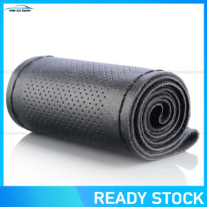 [Ready Stock]Leather Soft Car Steering Wheel Cover With Needles And Thread