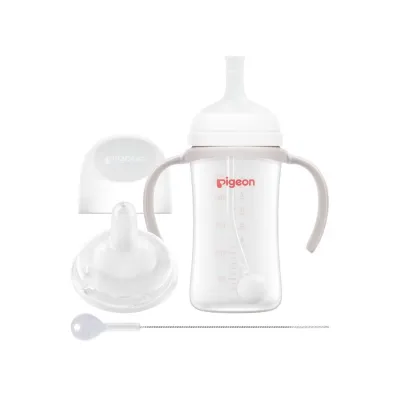 Pigeon Softouch BPP Step-Up Straw Bottle Set PP 240ml - Logo
