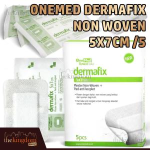 Onemed Dermafix Non Woven 5x7cm /5 Plaster Absorben Pad Plester Penutup Penyerap Luka 5 x 7 cm Isi 5 Pcs