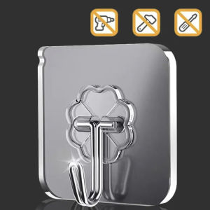 🔱Magic Hook🔱 ตะขอแขวนผนัง ตะขอแขวนติดผนัง 10/20 ชิ้น ตะขอติดผนัง ที่แขวนของ ตะขอเอนกประสงค์  ตะขอใส ตะขอเหนียวสำหรับประตูห้องอาบน้ำในครัวและห้องน้ำ