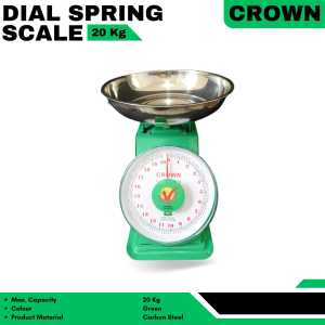 Timbangan Meja Keranjang Sayur Laundry CROWN Hijau Carbon Steel 5kg/10kg/15kg/20kg