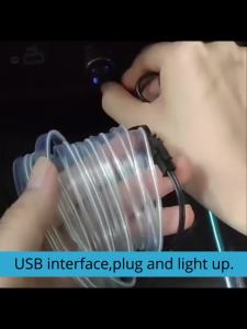 1X 1M/2M/3M/5M Car Interior Atmosphere Red Lamp Welcome Light Door Lights Autos LED Strip Wire Rope Tube Line USB Neon