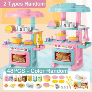 [READY STOCK] 48PCS Kitchen Playset Toy Kids Pretend Play Set Kitchen Cooking Toys For Children Gift Mainan Masak Budak