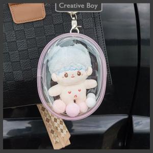 [Creative] 10cm búp bê sang trọng ra túi PVC Bông trong suốt búp bê hiển thị trong suốt Pouch rõ ràng lưu trữ trường hợp cho phim hoạt hình phim hoạt hình búp bê