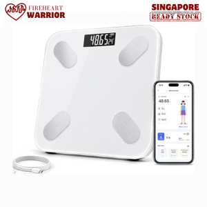 【Fireheart Warrior】 Rechargeable Smart Body Fat Scale with Mi Home App Support USB Charging LCD Display 180 kg
