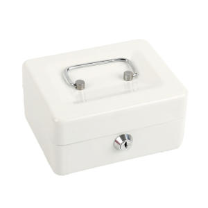 Lockable Storage Container For Money With Divided Sections For Coins And Banknotes In Black White Red And Blue Sizes