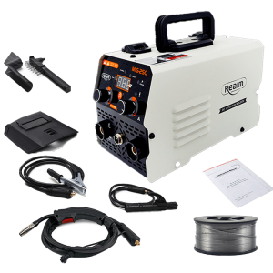 REAIM Mesin Las Multifungsi 3in1 MIG/TIG/MMA Tanpa Gas dengan Bantalan Anti Slip untuk Baja/Steel/Timbul