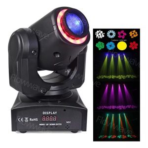 Flowwave disco light 30w led moving head - 8+8 fx dmx512/sound for weddings/ktv/events Christmas Party Gift
