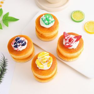 DOWNA Phục hồi Đồ chơi bóp hình bánh Mềm mại Phim hoạt hình Đồ chơi xốp Mochi Squish Chống căng thẳng tủ lạnh Để giảm căng thẳng