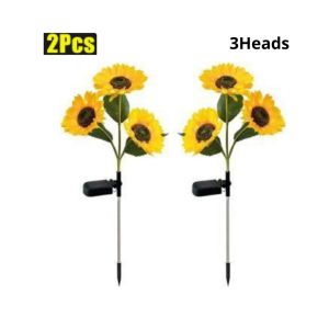 Lampu Taman Outdoor LED Bunga Matahari Tenaga Surya / Lampu Hias Taman Teras Luar Ruangan IP65 Tahan Air Solar Garden Light