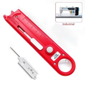 MUMU Multi-Functional Threader with Magnifying Glass and Ruler Automatic Fast Pass Sewing Machine Threader Durable Eye-Closed Wire Threading Device Sewing Tool Kit