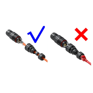 Rj45 đầu nối chống thấm nước IP68 cáp Ethernet mạnh mẽ khả năng chống kéo dễ dàng Cáp lắp đặt Extender