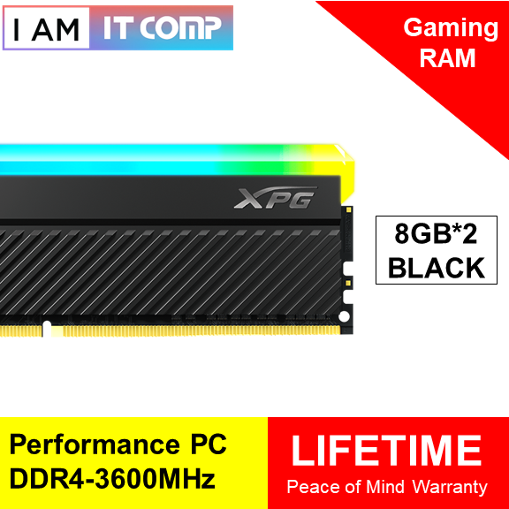 ADATA XPG SPECTRIX D45G 16GB ( 8GBX2 ) 1 PAIR DDR4 3600MHz U-DIMM RGB ...