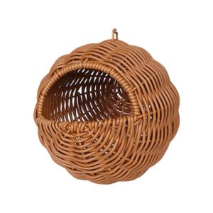 BLACKON Breathable Woven Bird Nest Wear-resistant Comfortable Hanging Hammock Bed Multi-Purpose Handwoven Bird Breeding House Bird Cage