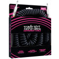 Ernie Ball P06044 Coiled Straight to Straight Instrument Cable, Black, 30ft. 