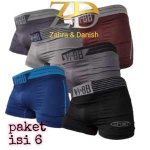 6 pcs CELANA DALAM PRIA / Celana dalam pria model boxer