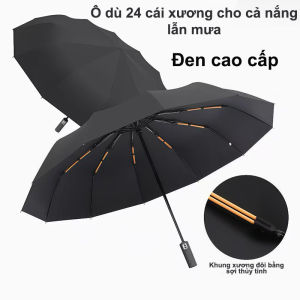 (COD) Ô dù che mưa che nắng chống tia UV nút tự động đóng mở 24 nan thép cứng chắc chắn
