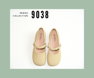รองเท้าเเฟชั่นผู้หญิงเเบบบัลเล่ต์ส้นเตี้ย No. 9038 NE&NA Collection Shoes