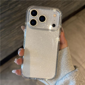For iphone 18Pro 18Pro Max Bling Glitter Transparent Anti-fall Hard Case for iphone 17pro 17pro Max Camera Lens Protection Cover